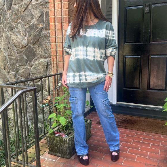 Boho Tie Dye Oversized Top - Picture 1 of 3